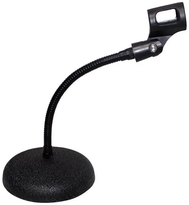 Alt view image 7 of 10 - ProX T-MIC07 Gooseneck Desktop Microphone Stand With 6" Round Base