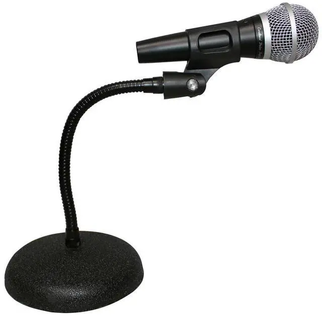 Alt view image 9 of 10 - ProX T-MIC07 Gooseneck Desktop Microphone Stand With 6" Round Base