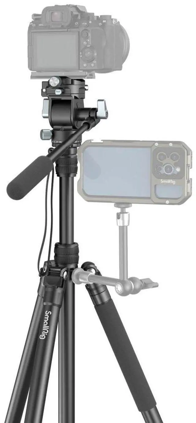 Alt view image 2 of 7 - SmallRig CT195 4-Section FreeBlazer Aluminum Alloy Tripod with 4104 Video Head