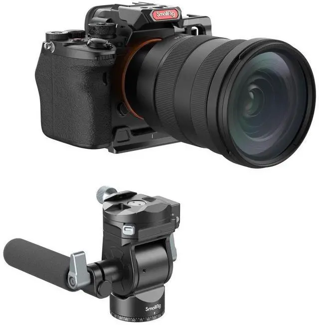 Alt view image 7 of 7 - SmallRig CT195 4-Section FreeBlazer Aluminum Alloy Tripod with 4104 Video Head