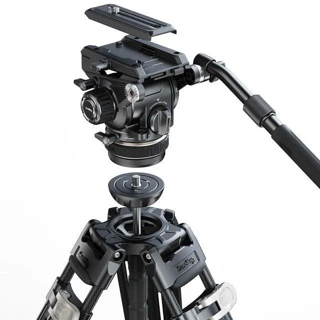 Alt view image 2 of 4 - SmallRig SmallRig Heavy-Duty Carbon Fiber Tripod Kit AD-120