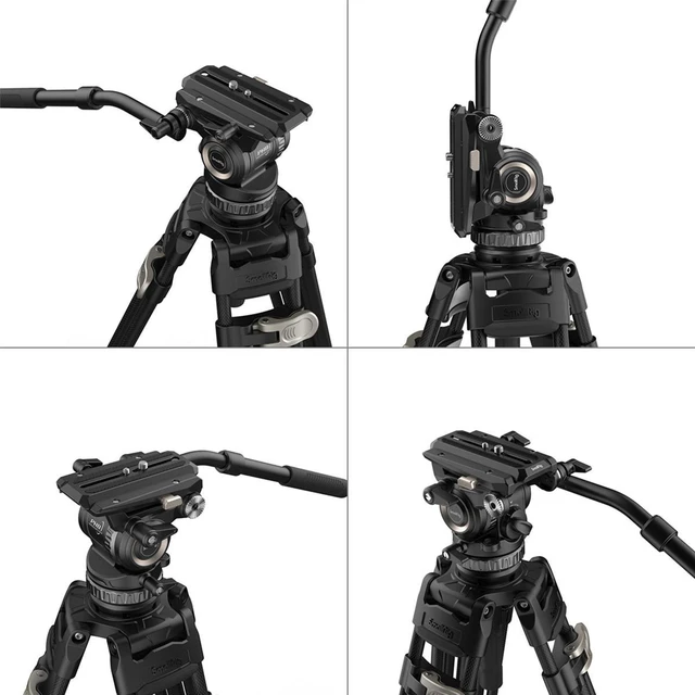Alt view image 4 of 6 - SmallRig AD-Pro8 FreeBlazer 3-Section Carbon Fiber Tripod with PH8 Fluid Head