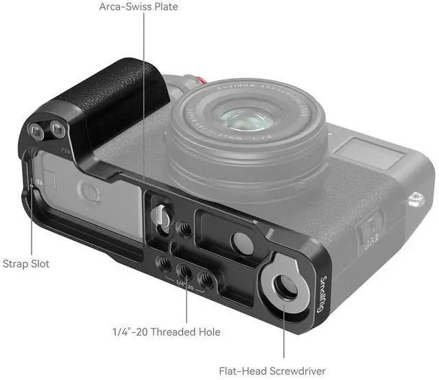 Alt view image 3 of 4 - SmallRig SmallRig L-Shape Grip for Fujifilm X100VI & X100V, Black