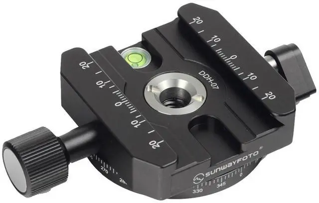 Main image of SunwayFoto DDH-07N Panoramic Panning Clamp, Jaw Length 58mm, Screw Hole UNC3/8", 44.09lbs Capacity