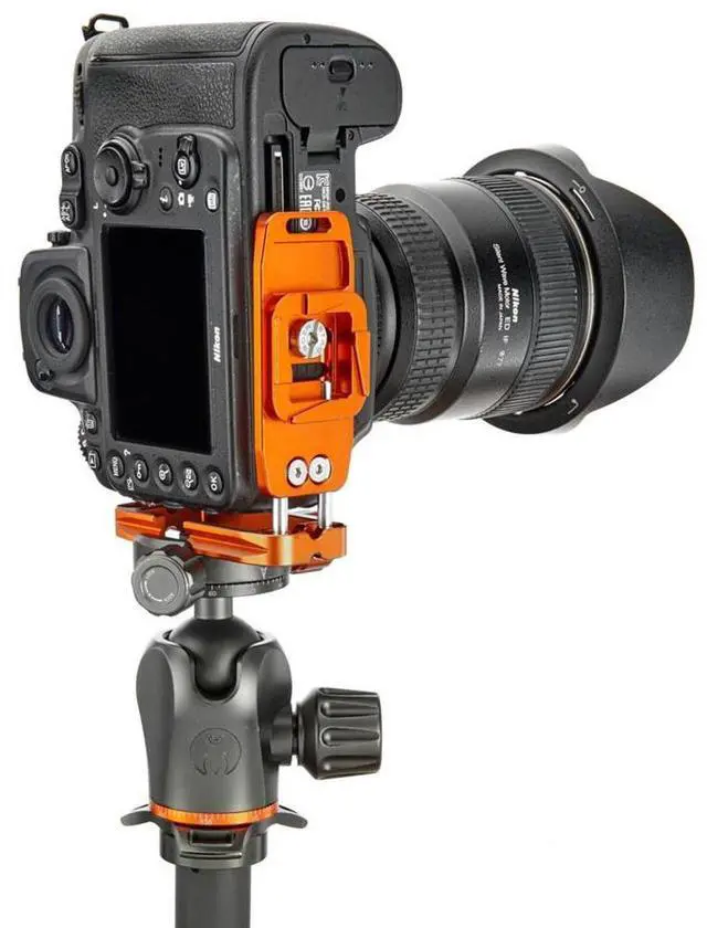 Alt view image 4 of 6 - 3 Legged Thing Ellie PD Universal L-Bracket with Peak Design Capture, Compatible Base, Copper, Orange