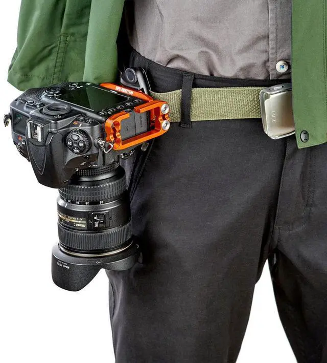Alt view image 6 of 6 - 3 Legged Thing Ellie PD Universal L-Bracket with Peak Design Capture, Compatible Base, Copper, Orange