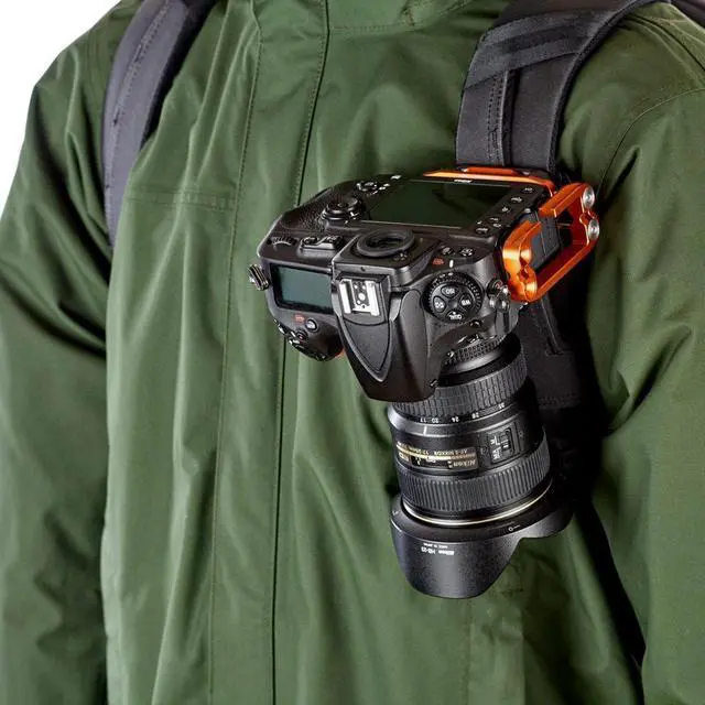 Alt view image 5 of 6 - 3 Legged Thing Ellie PD Universal L-Bracket with Peak Design Capture, Compatible Base, Copper, Orange