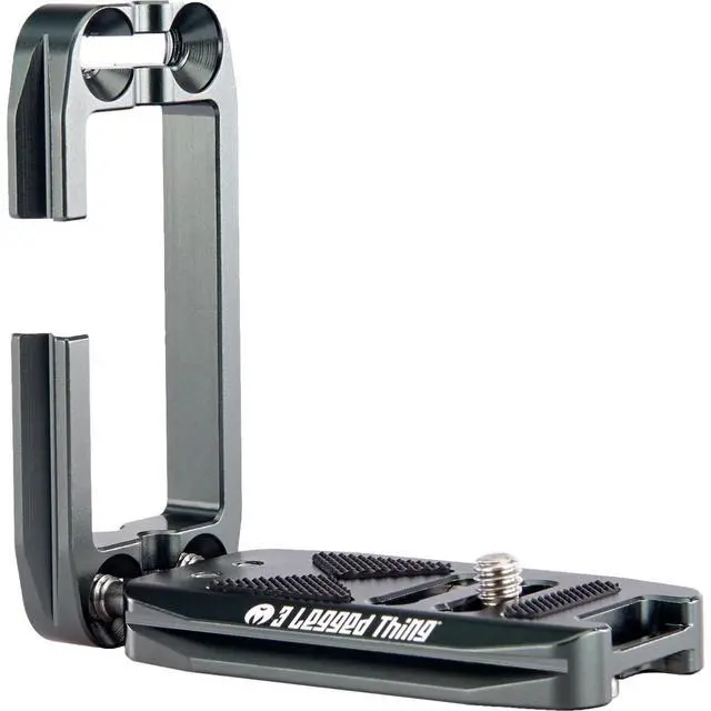 Main image of 3 Legged Thing Ellie Short Universal L-Bracket with Shorter Base, Metallic Slate, Gray