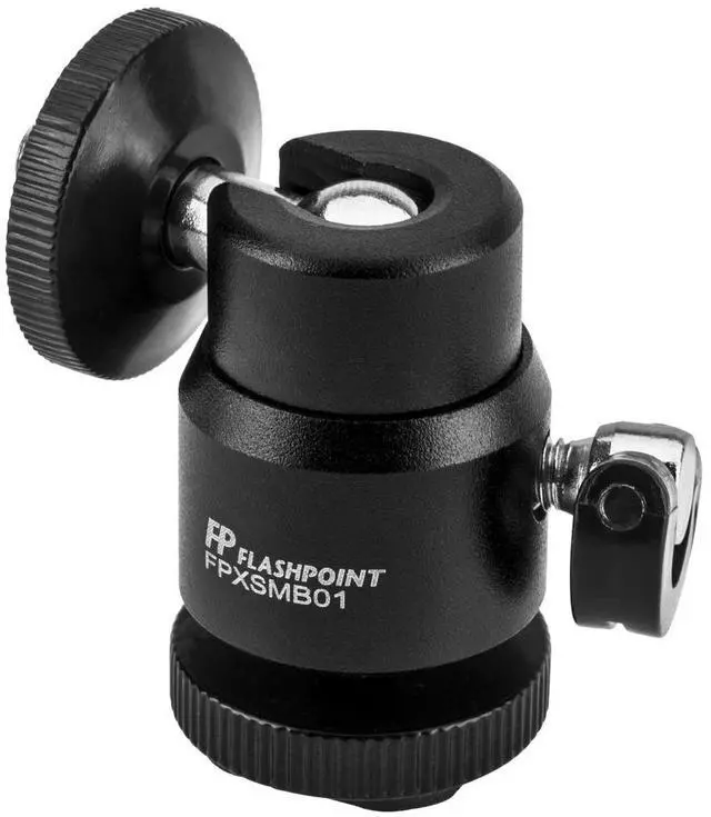 Alt view image 5 of 6 - Flashpoint Lightweight Mini Ball Head with Lock and Cold Shoe #FPX-SM-B01