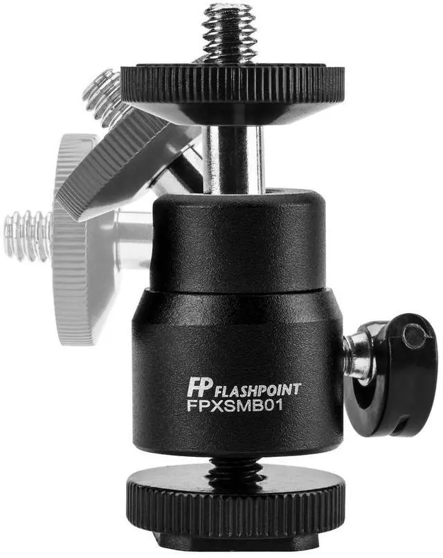 Alt view image 6 of 6 - Flashpoint Lightweight Mini Ball Head with Lock and Cold Shoe #FPX-SM-B01