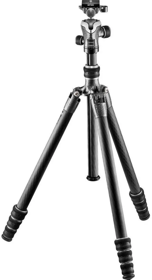Main image of Gitzo GT1545T Traveler Series 1 4-Section Carbon Fiber Tripod and GH1382TQD Center Ball Head