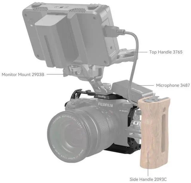Alt view image 4 of 7 - SmallRig Full Camera Cage for Fujifilm X-S20