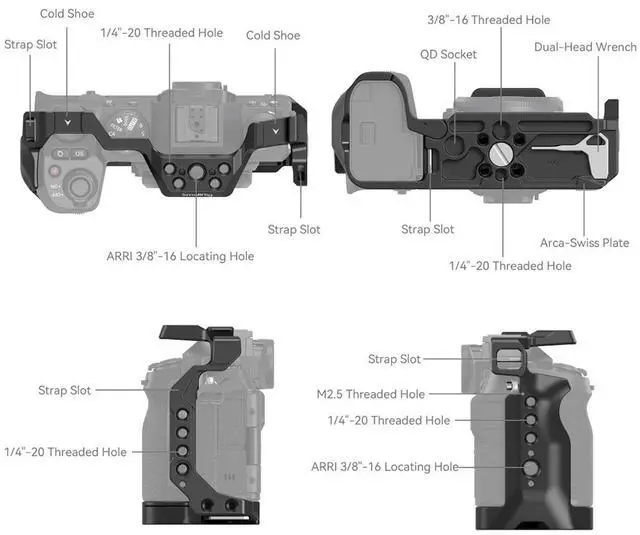 Alt view image 6 of 7 - SmallRig Full Camera Cage for Fujifilm X-S20