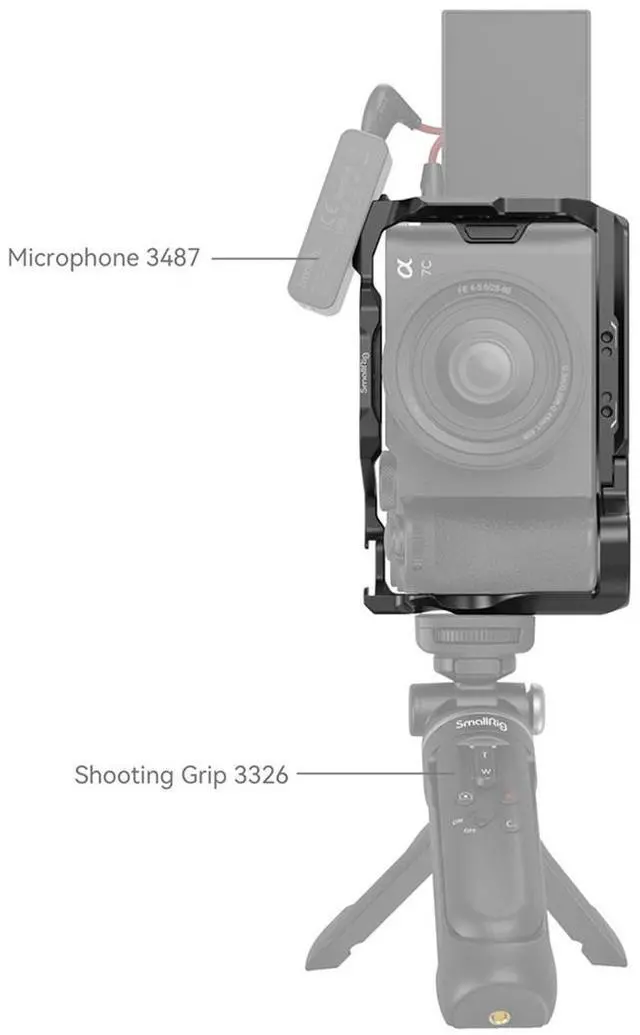 Alt view image 6 of 7 - SmallRig 4422 Full Camera Cage Kit for Sony Alpha 7C II and Alpha 7CR