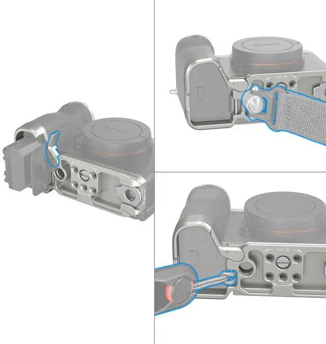 Alt view image 3 of 5 - SmallRig Bottom Mount Plate for Sony Alpha 7C II and Alpha 7CR, Silver