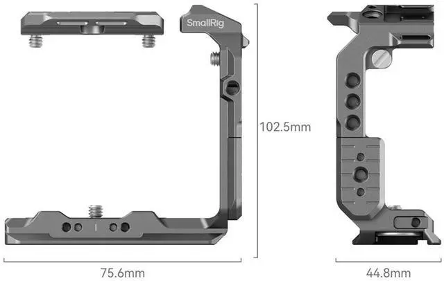 Alt view image 2 of 7 - SmallRig HawkLock Quick Release Half Cage for Sony FX3/FX30 Camera