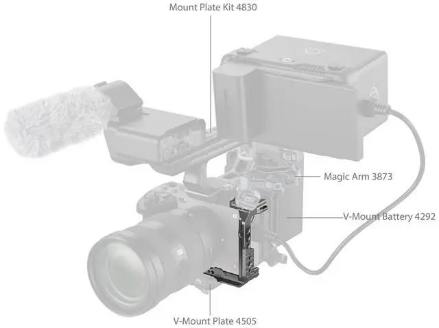Alt view image 7 of 7 - SmallRig HawkLock Quick Release Half Cage for Sony FX3/FX30 Camera