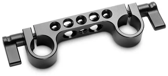 Alt view image 4 of 6 - SmallRig Baseplate with Dual 15mm Rod Clamp - Bundle With SmallRig 15mm Black Aluminum Alloy Rod Pair, M12 Thread 12" - SmallRig Super Lightweight 15mm RailBlock v3