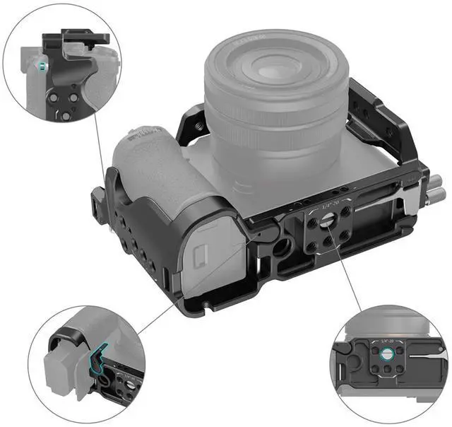 Alt view image 4 of 7 - SmallRig 4422 Full Camera Cage Kit for Sony Alpha 7C II and Alpha 7CR