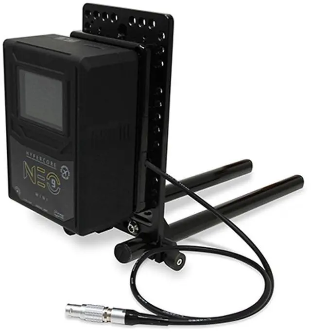 Alt view image 3 of 6 - Core SWX 15mm Rail Mount Cheese Plate with 3-Stud Battery Plate and 10" 2-Pin Coil Cable for RED Komodo