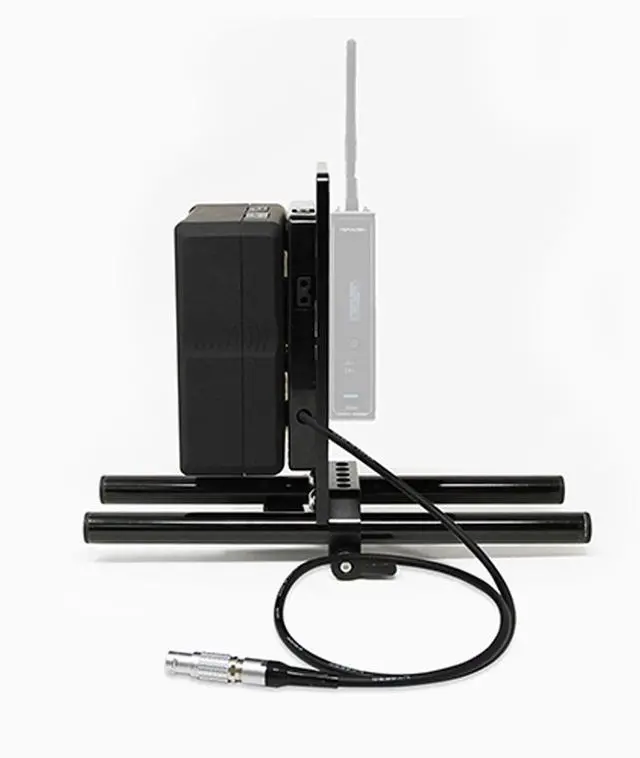 Alt view image 4 of 6 - Core SWX 15mm Rail Mount Cheese Plate with 3-Stud Battery Plate and 10" 2-Pin Coil Cable for RED Komodo