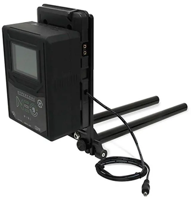 Alt view image 3 of 6 - Core SWX 15mm Rail Mount Cheese Plate with V-Mount Battery Plate and 18" Regulated 8V Cable for Canon C100/C100MK2