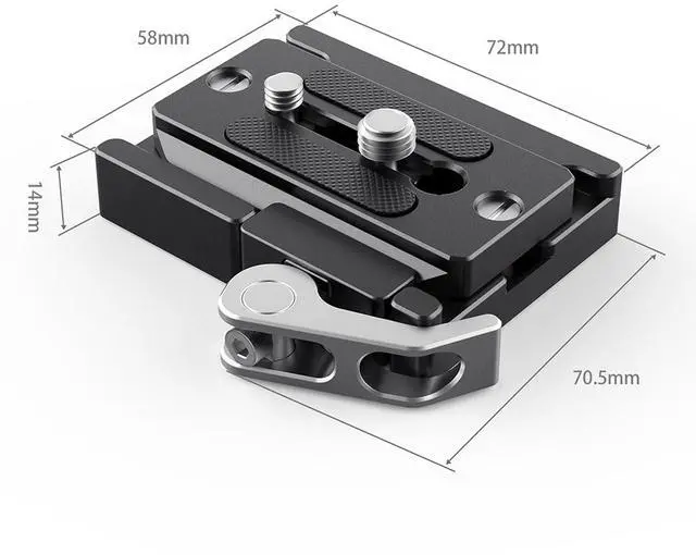Alt view image 2 of 7 - SmallRig Quick Release Arca-Type Clamp and Plate