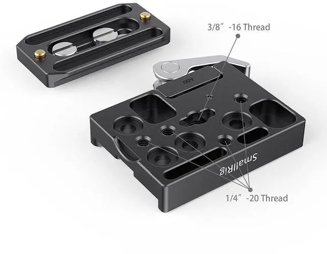 Alt view image 5 of 7 - SmallRig Quick Release Arca-Type Clamp and Plate