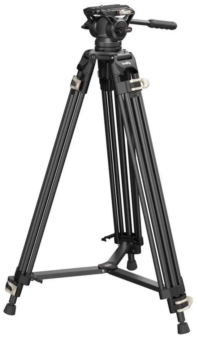 Alt view image 2 of 5 - SmallRig AD-01 3751B 3-Section Heavy-Duty Aluminum Tripod with Fluid Head, Bundle with Universal Tripod Dolly