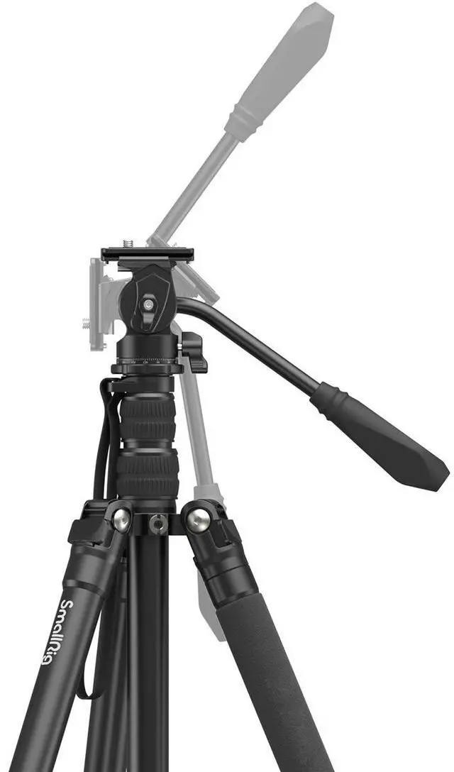 Alt view image 3 of 7 - SmallRig CT180 4-Section Aluminum Video Tripod with Mini Fluid Head Kit
