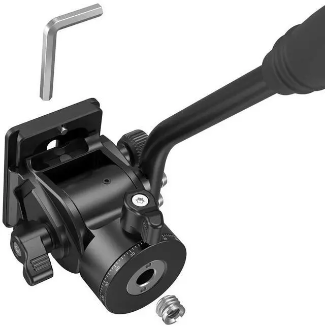 Alt view image 5 of 7 - SmallRig CT180 4-Section Aluminum Video Tripod with Mini Fluid Head Kit