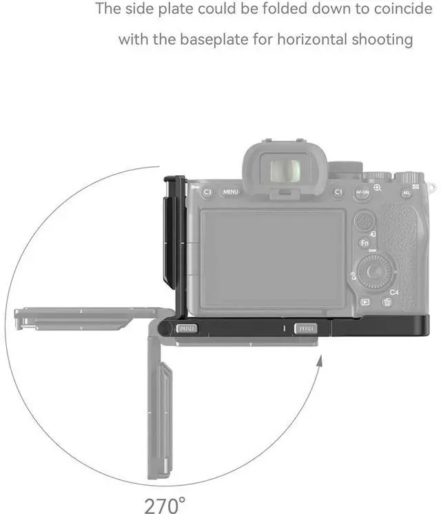 Alt view image 4 of 7 - SmallRig Foldable L-Bracket for Sony Alpha 7R V/7 IV/7S III Camera