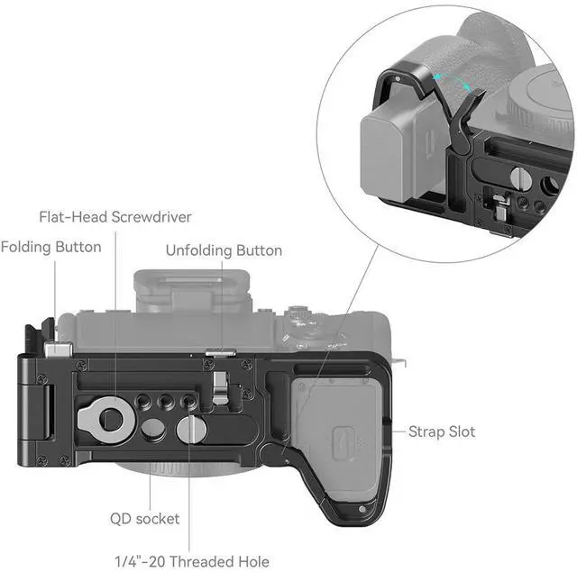 Alt view image 5 of 7 - SmallRig Foldable L-Bracket for Sony Alpha 7R V/7 IV/7S III Camera