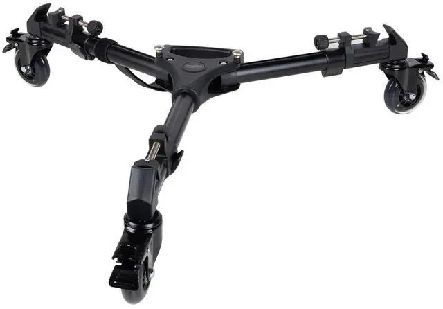 Alt view image 3 of 5 - SmallRig AD-01 3751B 3-Section Heavy-Duty Aluminum Tripod with Fluid Head, Bundle with Universal Tripod Dolly
