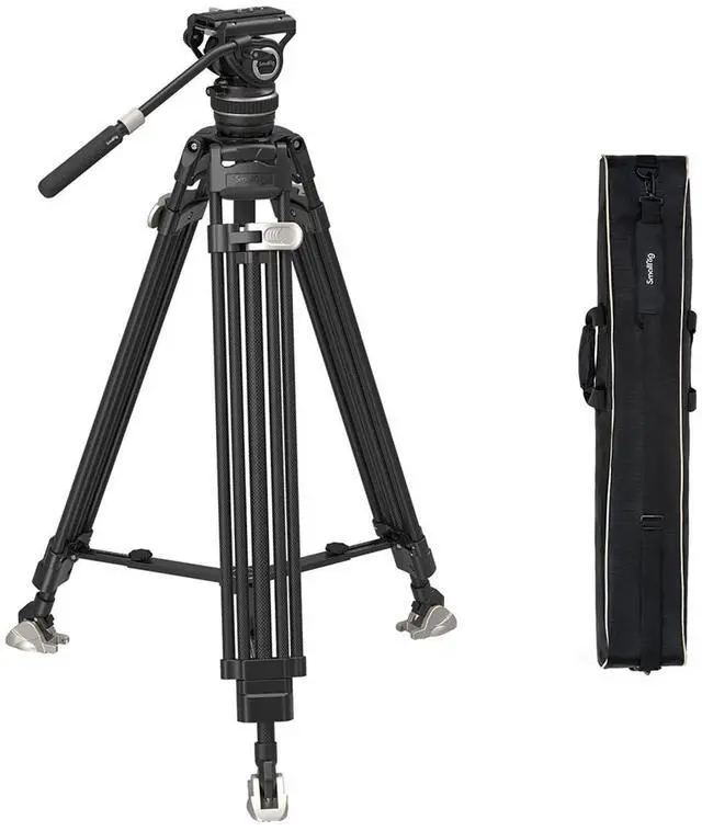 Main image of SmallRig FreeBlazer AD-100 3-Section Heavy-Duty Carbon Fiber Tripod with Video Head