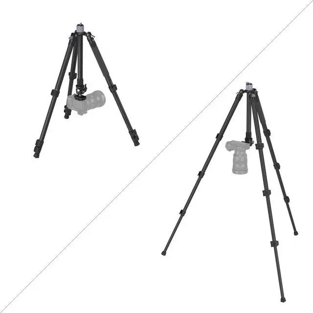 Alt view image 3 of 7 - SmallRig AP-20 4-Section Carbon Fiber Tripod with Ball Head and Center Column