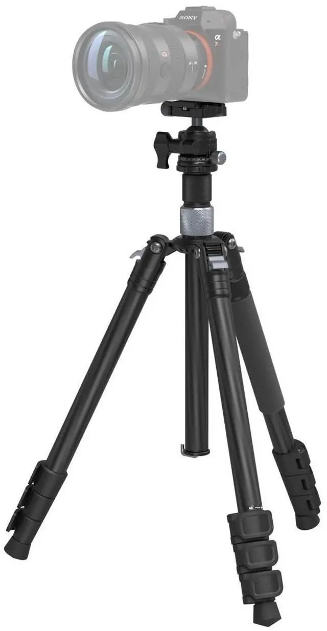 Alt view image 5 of 7 - SmallRig AP-20 4-Section Carbon Fiber Tripod with Ball Head and Center Column