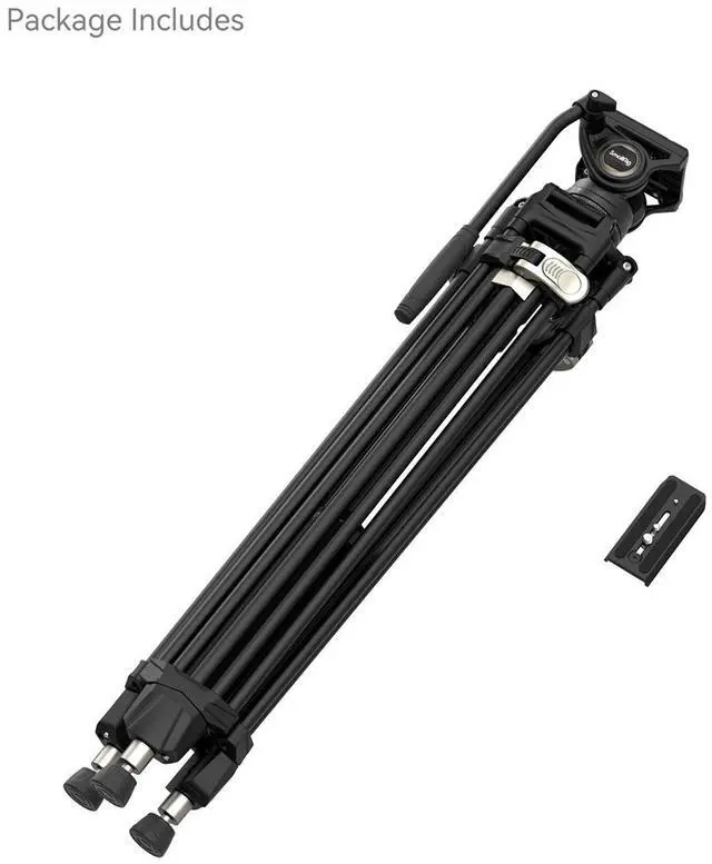 Alt view image 5 of 5 - SmallRig AD-80 2-Section FreeBlazer Heavy-Duty Aluminum Alloy Tripod with Fluid Head