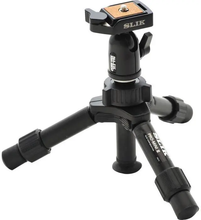 Alt view image 7 of 7 - Slik Mini-pro DQ Table-top Tripod