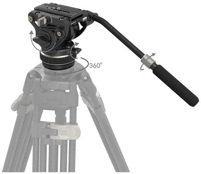 Alt view image 5 of 5 - SmallRig DH10 Heavy-Duty Video Head with 75mm Flat Base