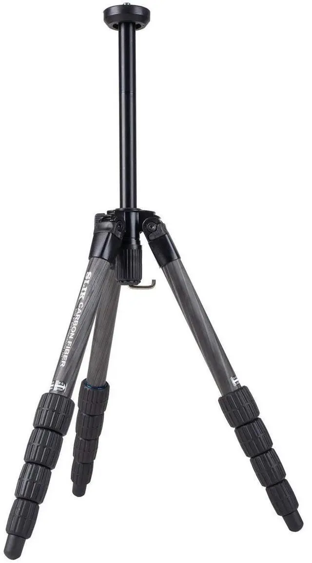 Alt view image 5 of 15 - Slik PRO CF-635 5-Section Carbon Fiber Tripod, 51.5" Max Height, Black