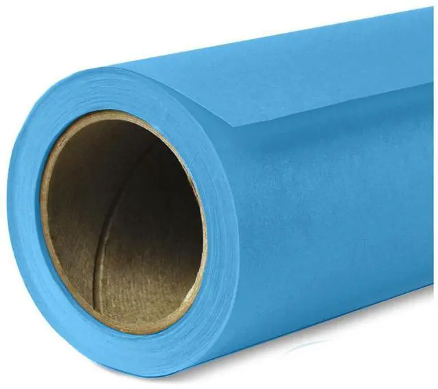 Alt view image 3 of 6 - Savage 53"x36' Widetone Seamless Background Paper, Turquoise, 2-Pack, Bundle with 4x 1-1/4x1" Steel Spring Orange Clamp