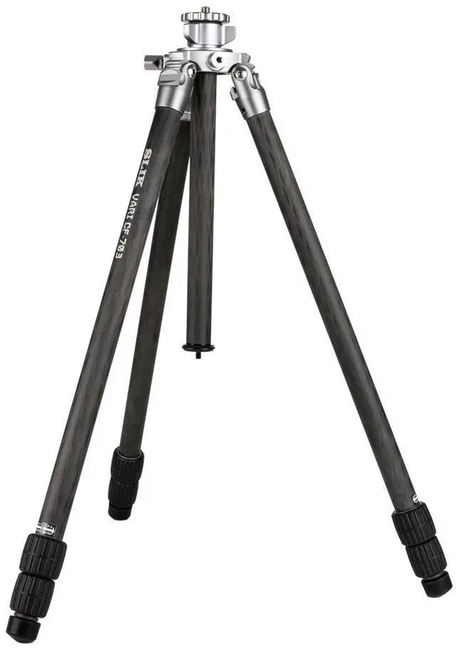 Alt view image 3 of 8 - Slik VARI CF-703 3-Section CF Tripod Professional Kit, 17.6 lbs Capacity #615928