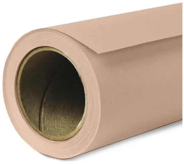 Alt view image 3 of 6 - Savage 53"x36' Widetone Seamless Background Paper, Pecan, 2-Pack, Bundle with 4x 1-1/4x1" Steel Spring Orange Clamp