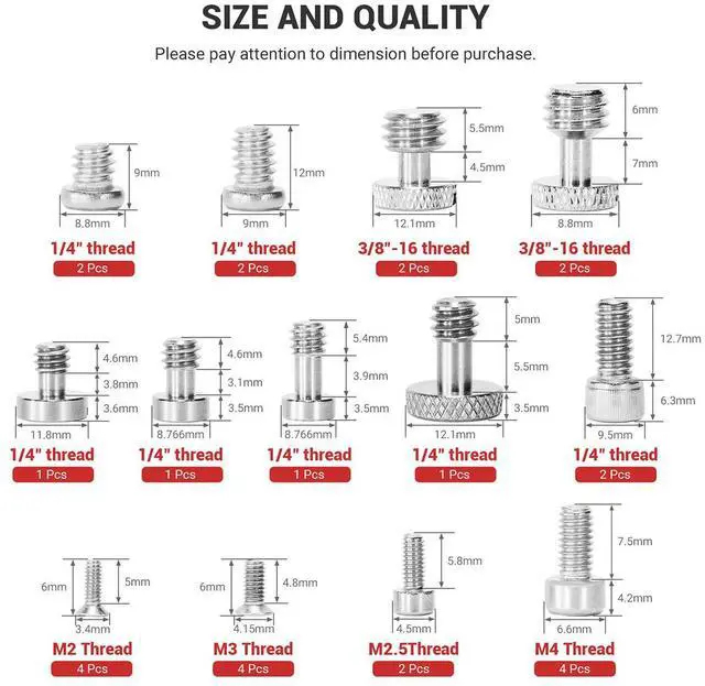 Alt view image 3 of 7 - SmallRig Screw Set for Camera Accessories