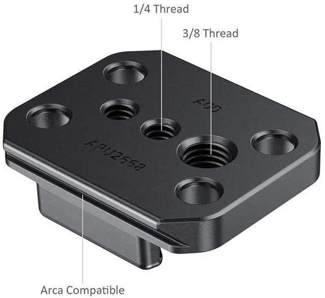 Alt view image 3 of 6 - SmallRig Buckle Adapter with Arca Quick Release Plate for GoPro Camera