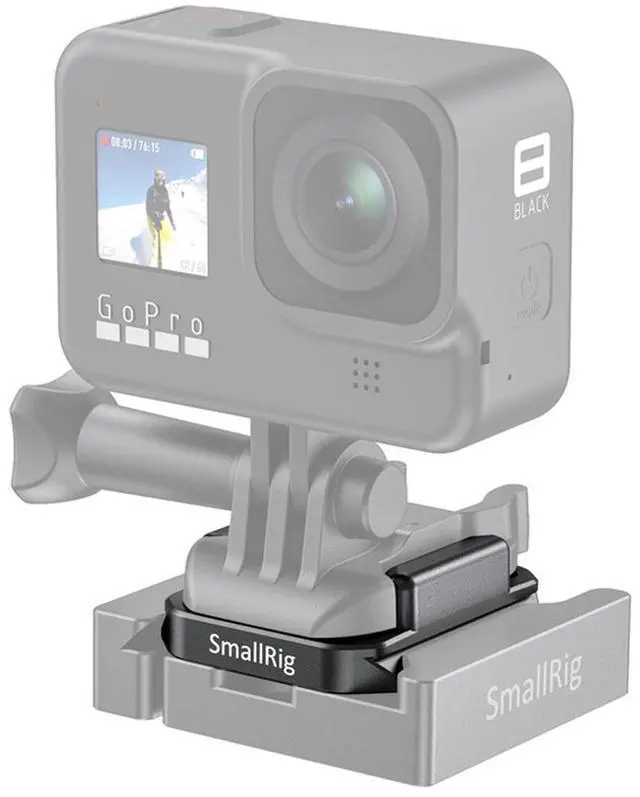 Alt view image 5 of 6 - SmallRig Buckle Adapter with Arca Quick Release Plate for GoPro Camera