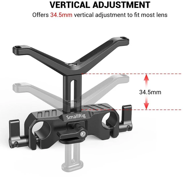 Alt view image 3 of 7 - SmallRig 15mm LWS Universal Lens Support, 34.5mm Vertical Adjustment