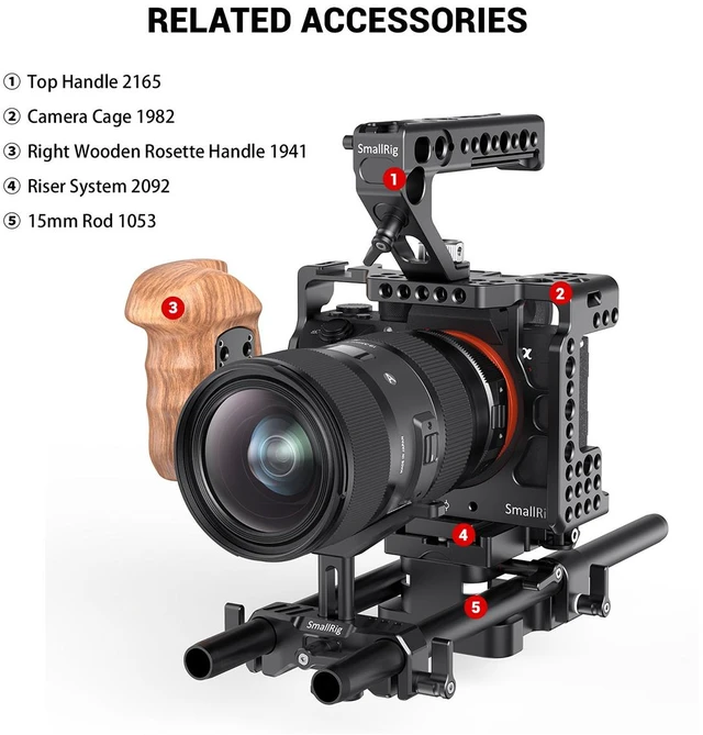 Alt view image 6 of 7 - SmallRig 15mm LWS Universal Lens Support, 34.5mm Vertical Adjustment