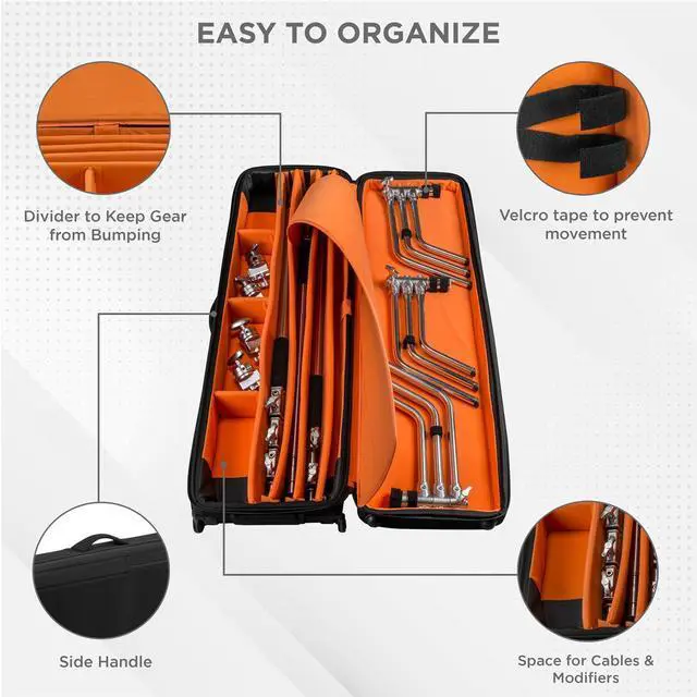 Alt view image 4 of 7 - Slinger L6 BigBag C-Stand Rolling Kit Bag for 3 Stands (Black) #BBL6